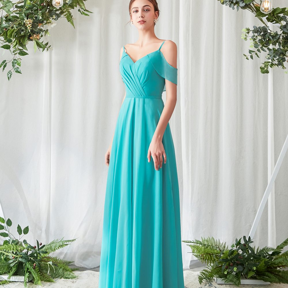 Cold Shoulder Sleeves Boho Bridesmaid Dress – Adela Designs