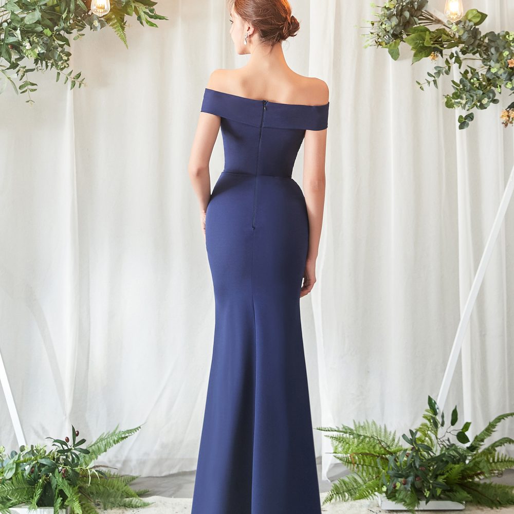 Double FDY Mermaid Bridesmaid Dress With Split – Adela Designs