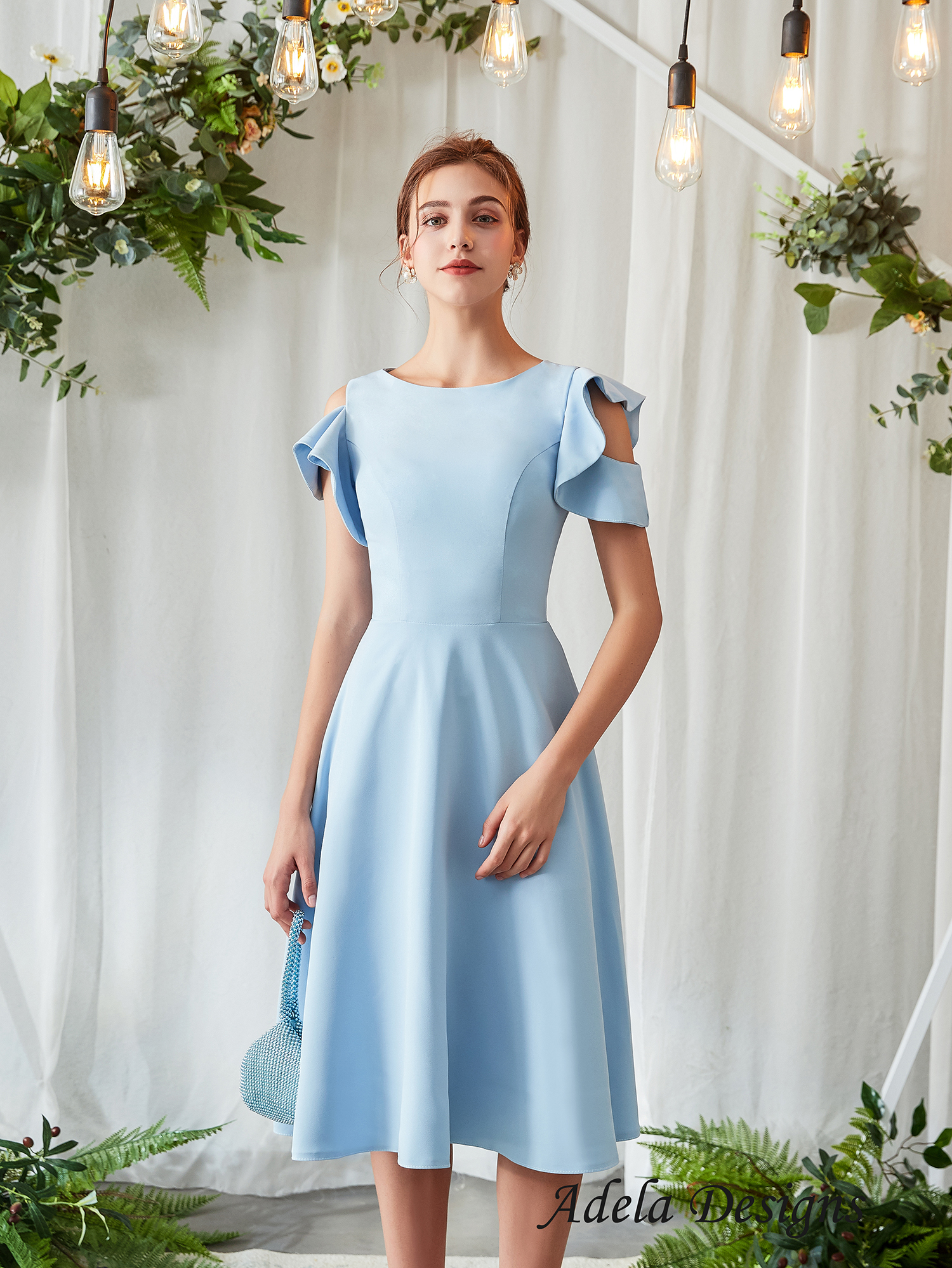 Stretch FDY A-line Short Bridesmaid Dress – Adela Designs