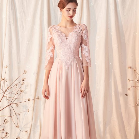 Lace Chiffon Mother of The Bride Dress – Adela Designs