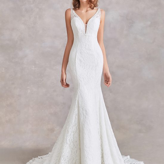 Mermaid Lace Wedding Dress – Adela Designs