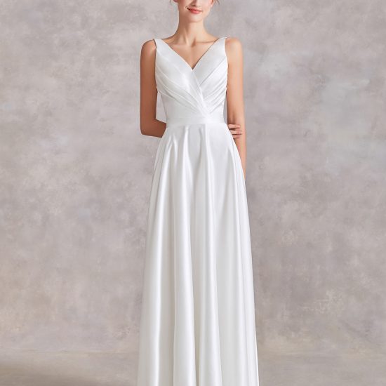 Simple A-line Wedding Dress – Adela Designs