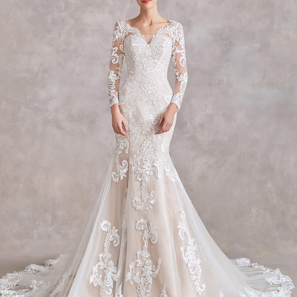 Detachable Train Wedding Dress Adela Designs