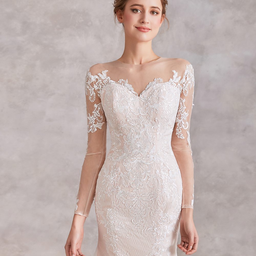 Mermaid Lace Wedding Dress – Adela Designs