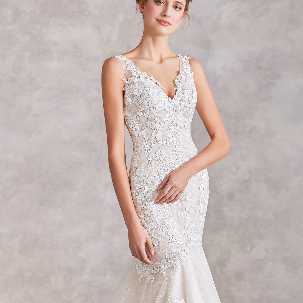 Mermaid Lace Wedding Dress – Adela Designs